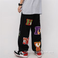 Men's Embroidered Letters Draw Rope Slacks Custom